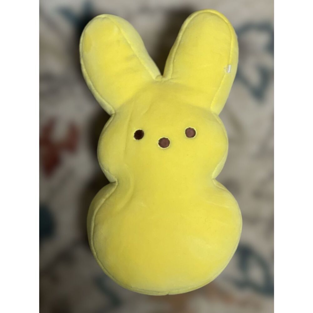 Bright Yellow Peep Marshmallow Plushie Toy Bunny